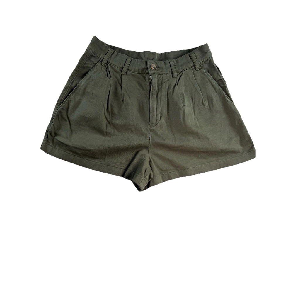 Free People Billie Chino Pleated Shorts In‎ Green Women's Size 6